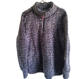 Weatherproof Fuzzy Long Sleeve Pullover Fleece Quarter Zip woman's xlarge warm